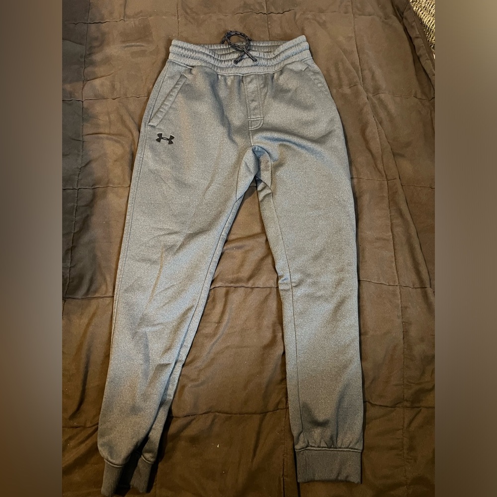 Under Armour Gray Sweatpants Loose Fit Joggers Coldgear Adult Medium